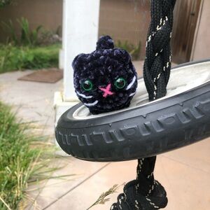 Handmade Crochet Black Loaf Cat